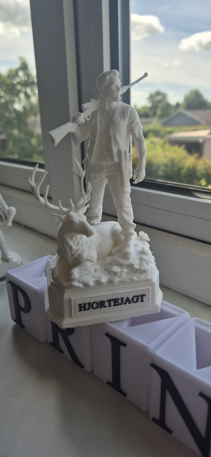 Jagttrofæ med hjortejagt