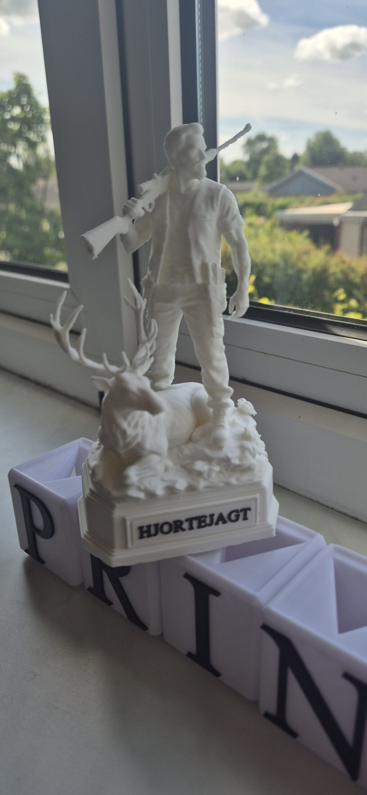 Jagttrofæ med hjortejagt - Billede 2